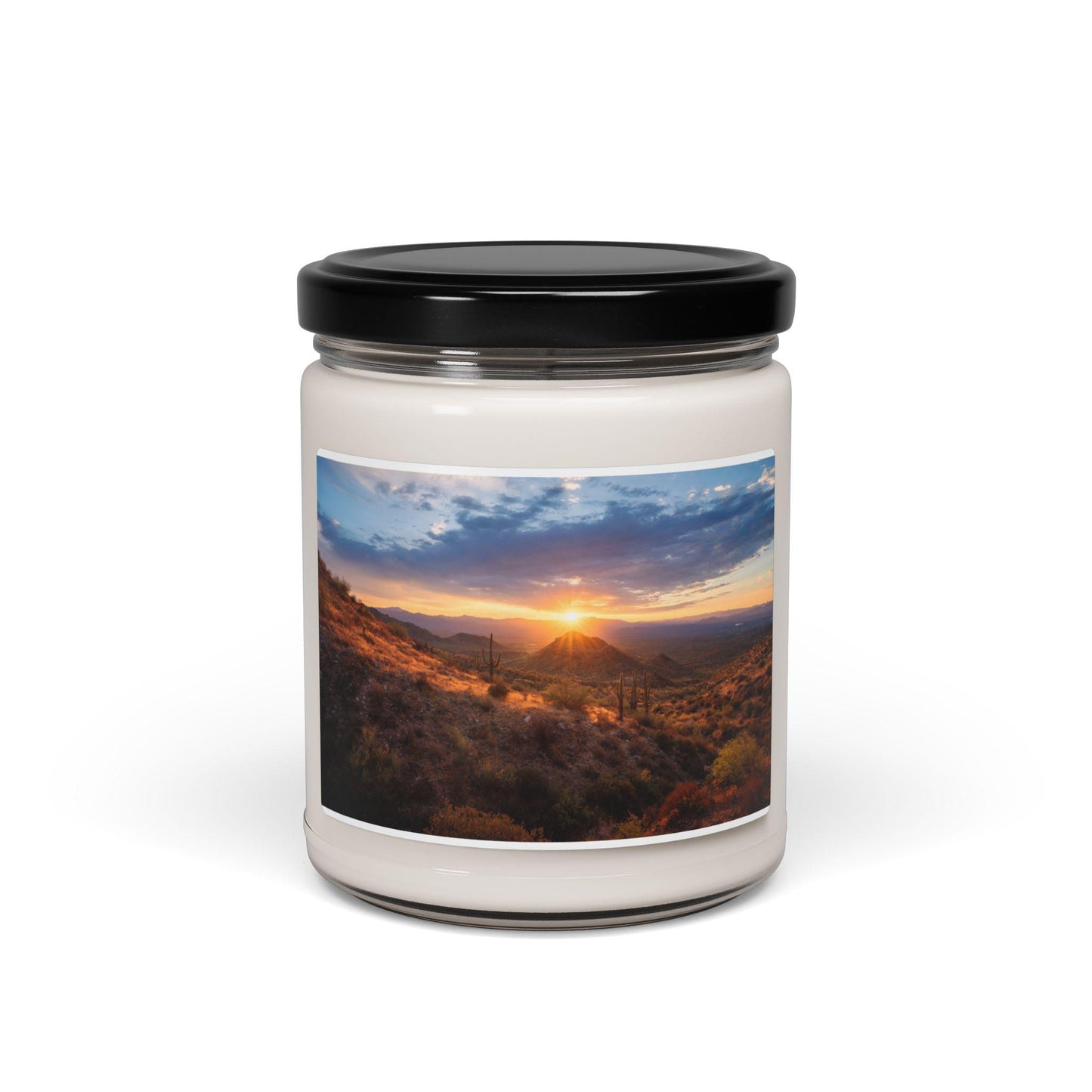 Sunset Scented Soy Candle 9oz  Eco-Friendly Gift for Nature Lovers & Students, Hand-Poured, Relaxing Aromatherapy Candle - Toddcraft