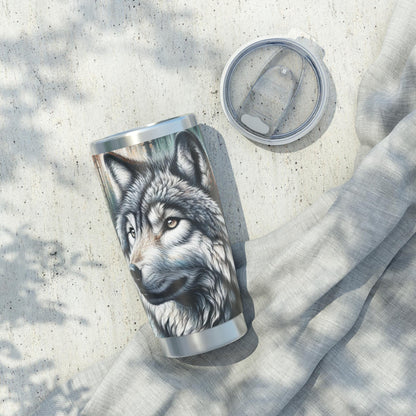 Vagabond Wolf 20oz Insulated Travel Tumbler - Adventure-Ready Stainless Steel Mug for Outdoor Enthusiasts - Toddcraft