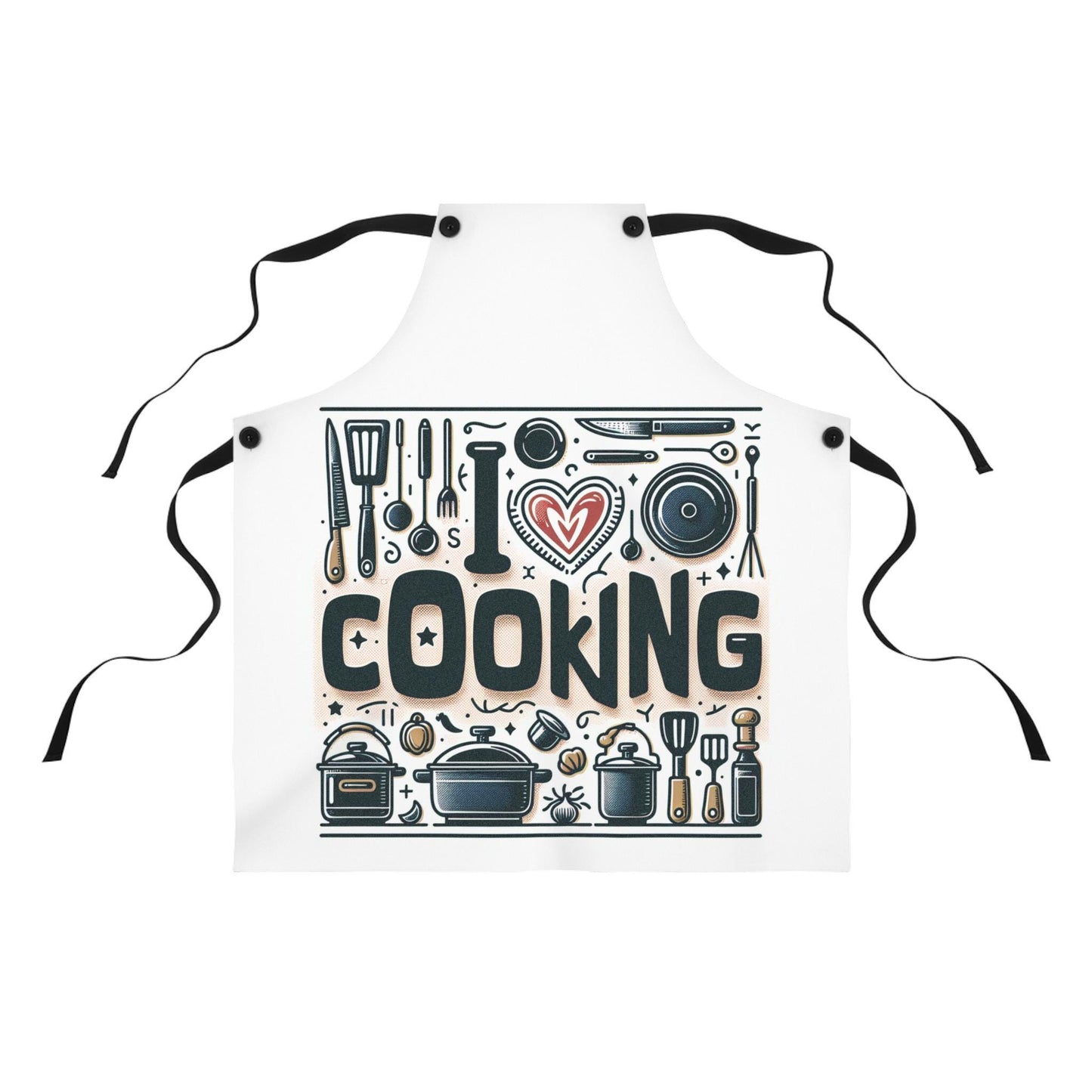 Versatile All-Over Print Apron: Stylish Kitchen Accessory for Cooking, Baking, and Crafting - Toddcraft