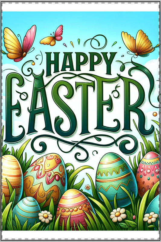 Vibrant Easter Satin Poster: Colorful Spring Decor for Home, Party & Celebration Decorations - Toddcraft