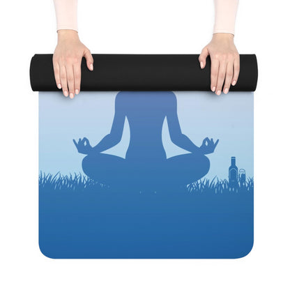 Yoga Now Wine Later Rubber Yoga Mat  Funny Fitness Gift for Wine Lovers & Yogis - Toddcraft