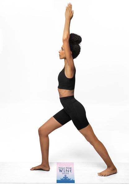 Yoga Now Wine Later Rubber Yoga Mat  Funny Fitness Gift for Wine Lovers & Yogis - Toddcraft