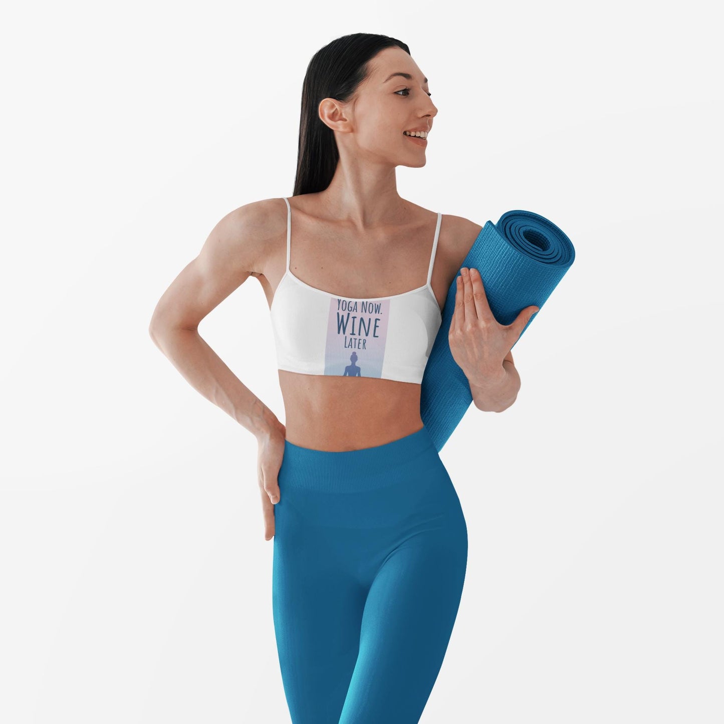 Yoga Now Wine Later Rubber Yoga Mat  Funny Fitness Gift for Wine Lovers & Yogis - Toddcraft