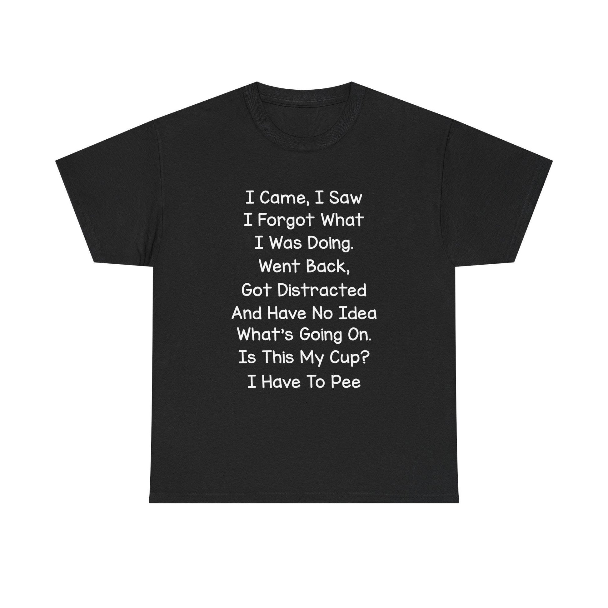 Unisex Heavy Cotton Graphic Tee I Came I Saw I Forgot What I Was Doing Cute Saying Shirt Casual Funny Top - Toddcraft