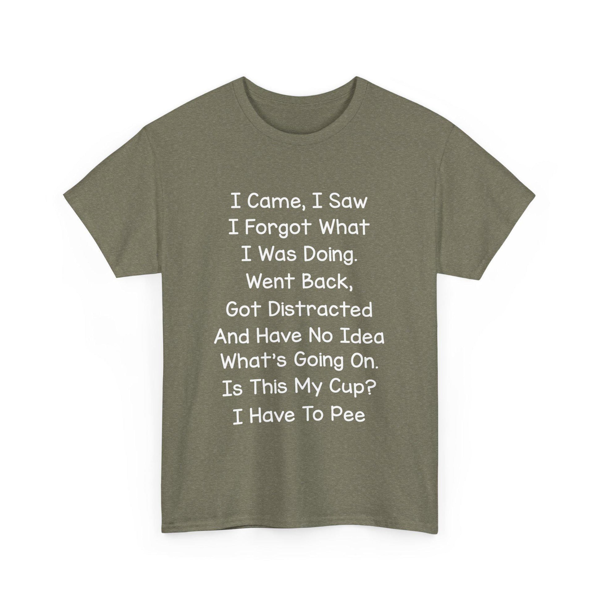 Unisex Heavy Cotton Graphic Tee I Came I Saw I Forgot What I Was Doing Cute Saying Shirt Casual Funny Top - Toddcraft