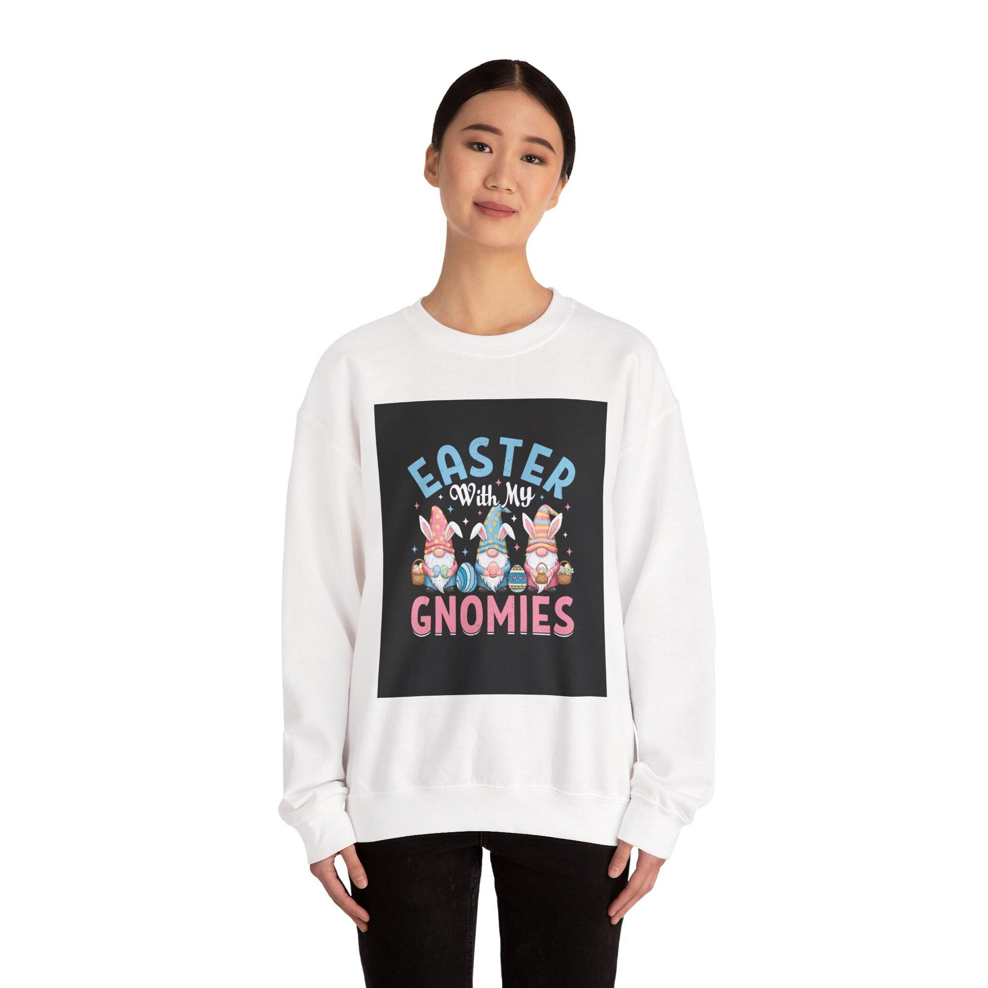 Easter Gnomies Crewneck Sweatshirt: Festive Spring Fashion for Holiday Celebrations - Toddcraft