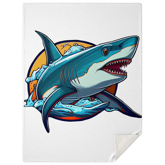 Premium Microfleece Blanket Shark Week All Over Print Cozy Soft Throw for Shark Lovers Gift - Toddcraft