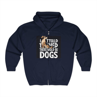 Dog Lover's Cozy Zip-Up Hoodie with Funny Quote: Perfect Gift for Canine Enthusiasts - Toddcraft
