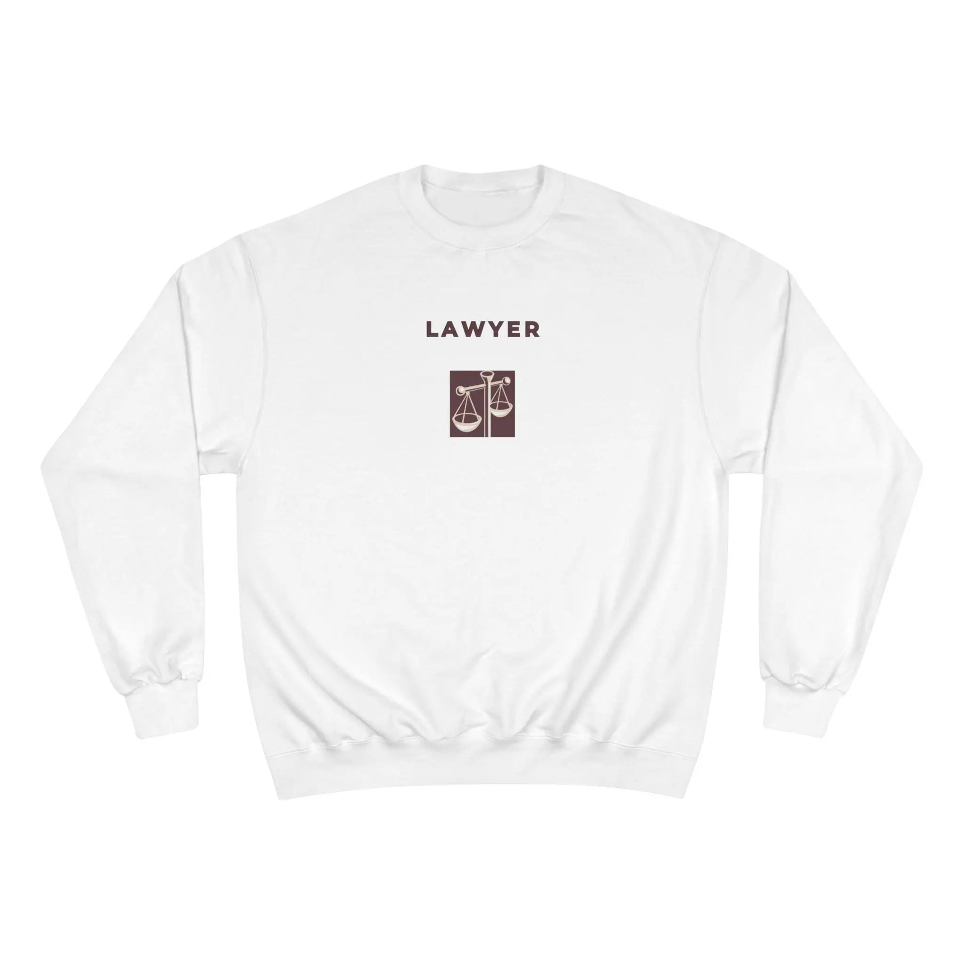 Lawyer Sweatshirt Champion  Justice Scale Crewneck for Attorneys, Law Students, Legal Gifts & Lawyer Apparel - Toddcraft