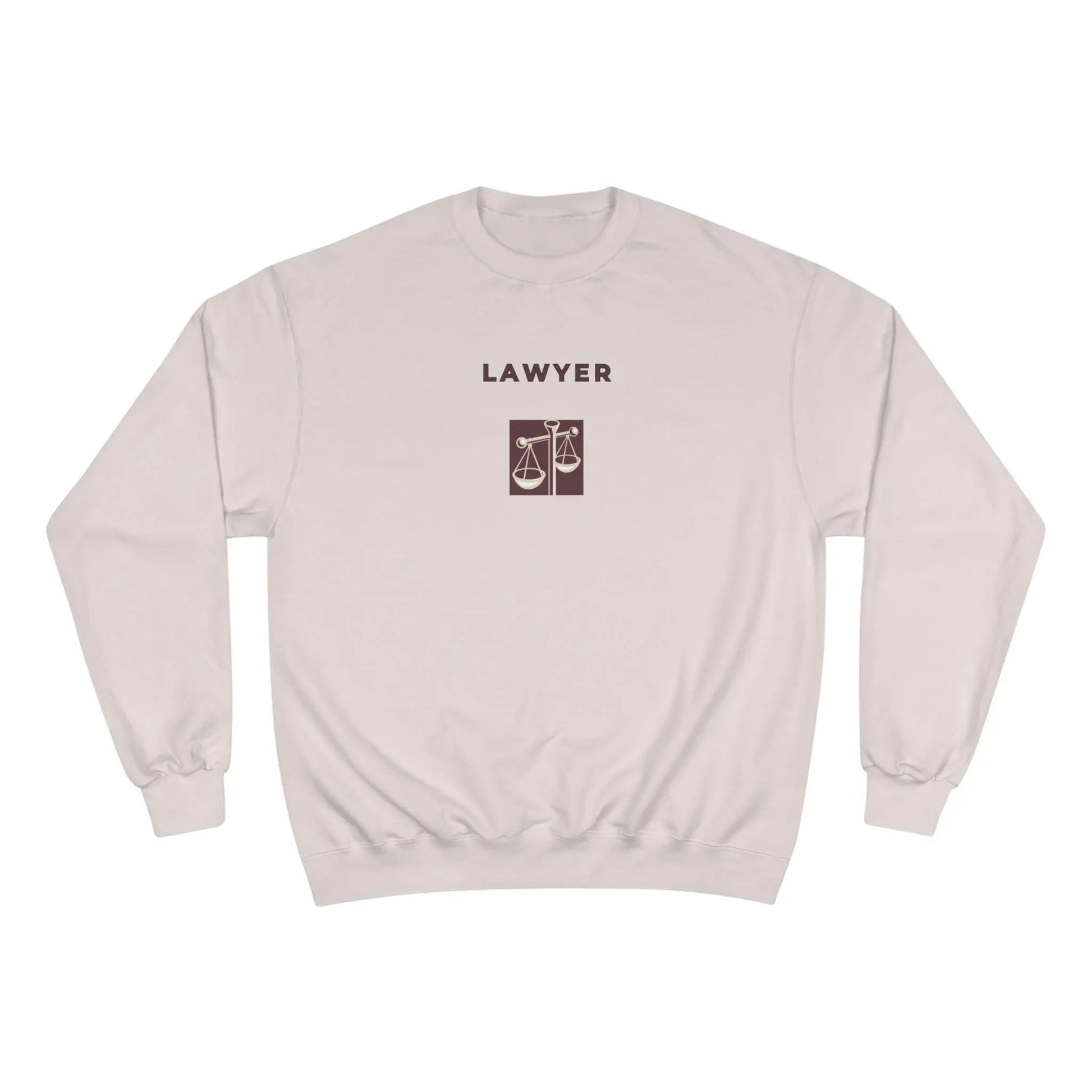 Lawyer Sweatshirt Champion  Justice Scale Crewneck for Attorneys, Law Students, Legal Gifts & Lawyer Apparel - Toddcraft