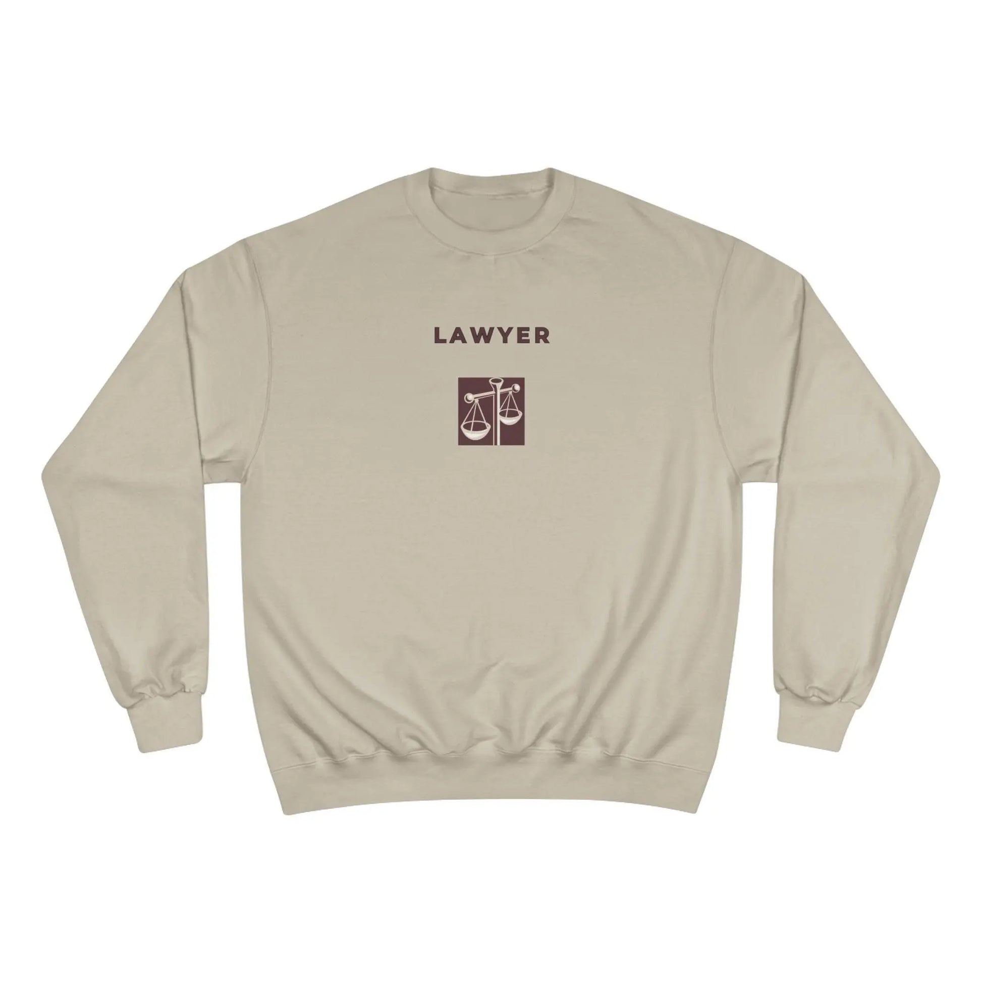 Lawyer Sweatshirt Champion  Justice Scale Crewneck for Attorneys, Law Students, Legal Gifts & Lawyer Apparel - Toddcraft
