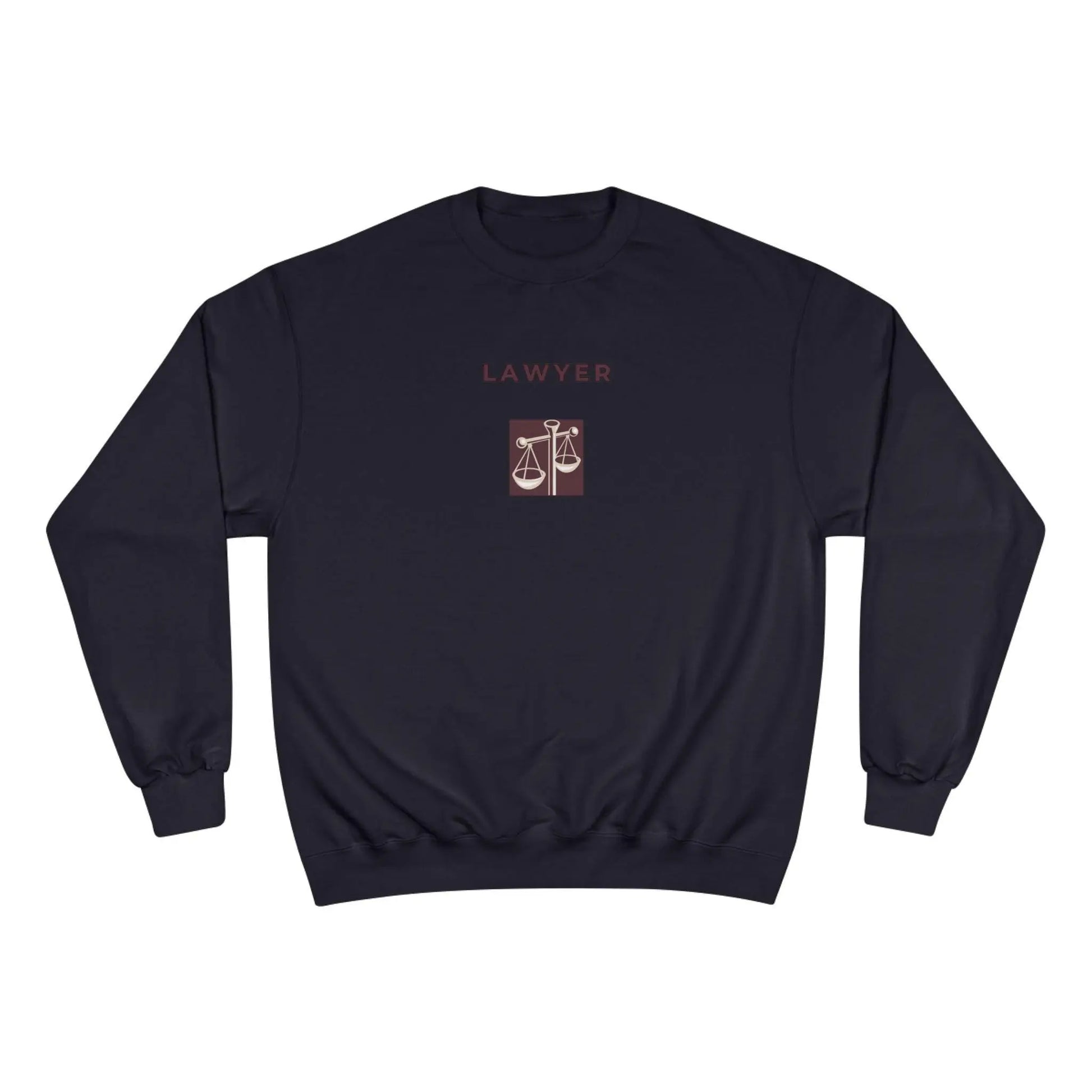 Lawyer Sweatshirt Champion  Justice Scale Crewneck for Attorneys, Law Students, Legal Gifts & Lawyer Apparel - Toddcraft