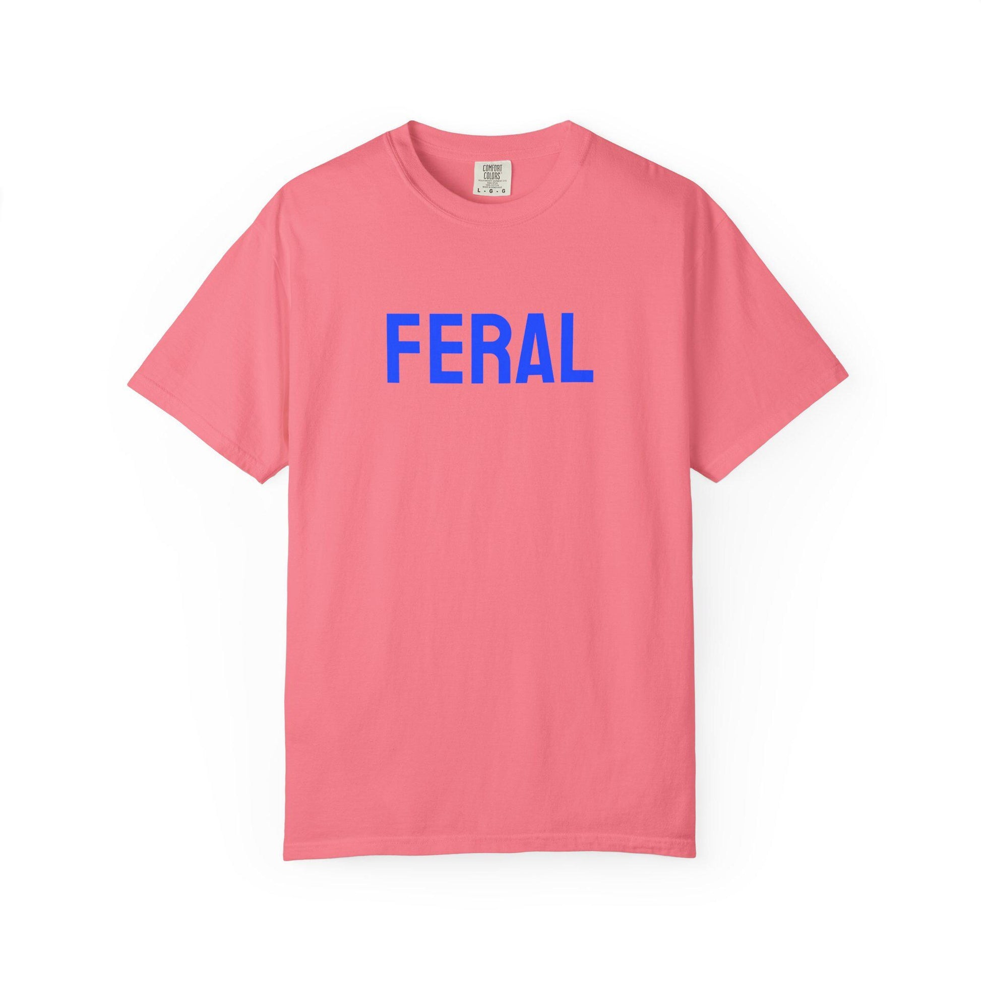 Vintage-Inspired Feral Tee Unisex Garment-Dyed Soft Cotton Shirt  Comfortable Casual Wear for Everyday Style - Toddcraft