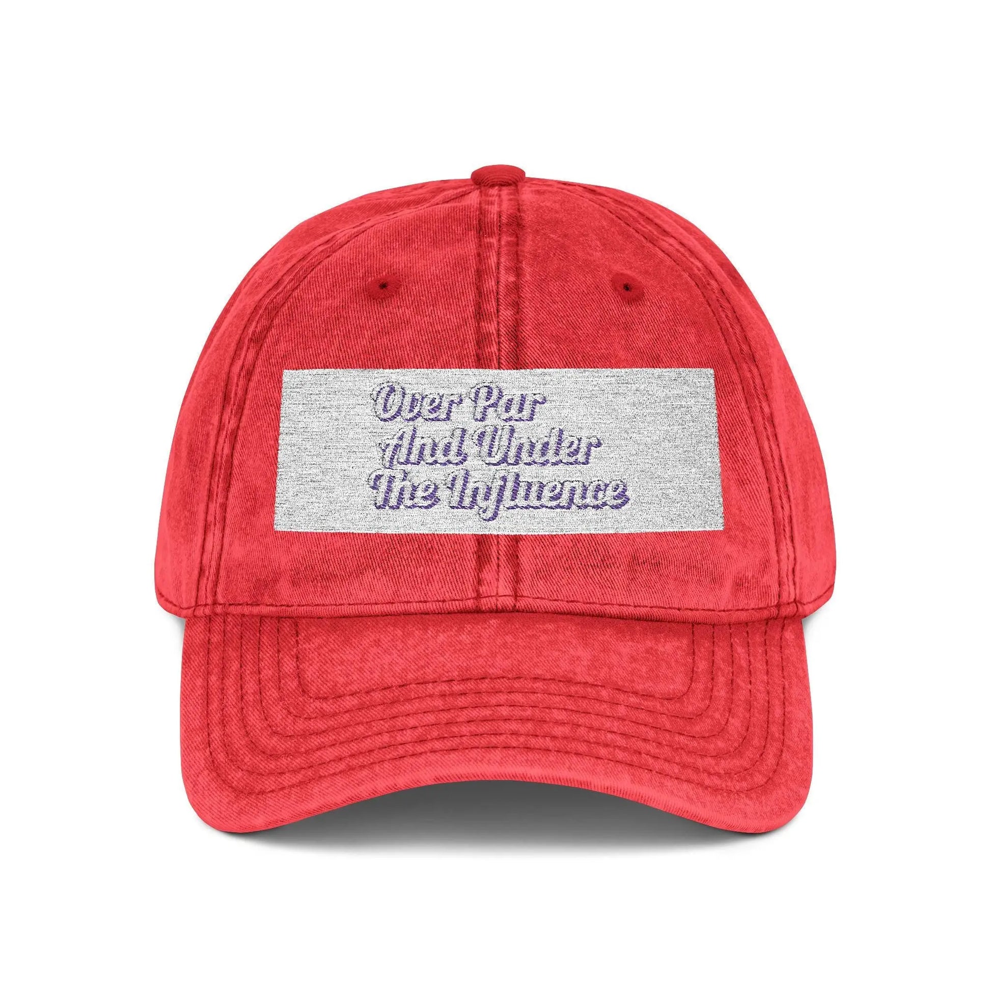 Vintage Over Par & Under the Influence Embroidered Golf Cap  Unisex Mens Stylish Casual Hat, Golf Gift for Men, Golf Hat Embroidery - Toddcraft