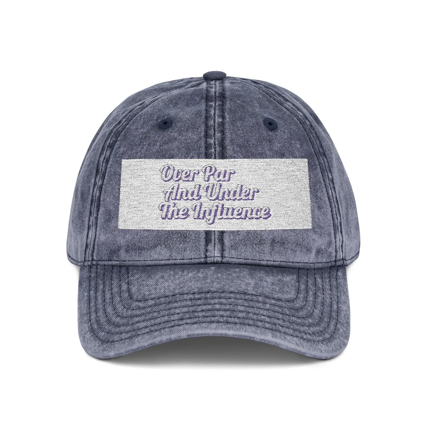 Vintage Over Par & Under the Influence Embroidered Golf Cap  Unisex Mens Stylish Casual Hat, Golf Gift for Men, Golf Hat Embroidery - Toddcraft
