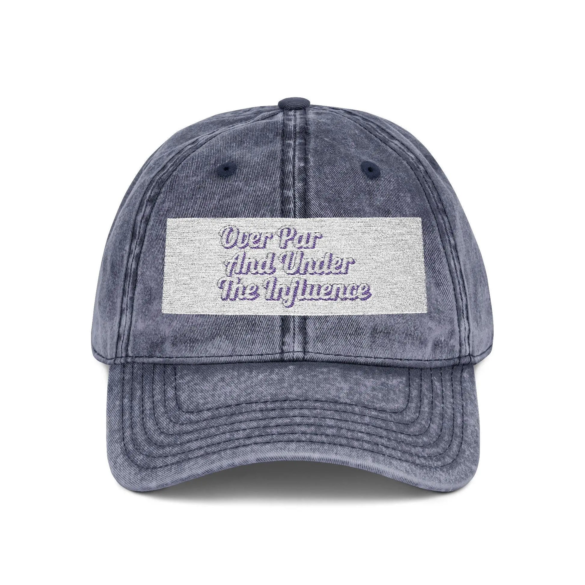 Vintage Over Par & Under the Influence Embroidered Golf Cap  Unisex Mens Stylish Casual Hat, Golf Gift for Men, Golf Hat Embroidery - Toddcraft