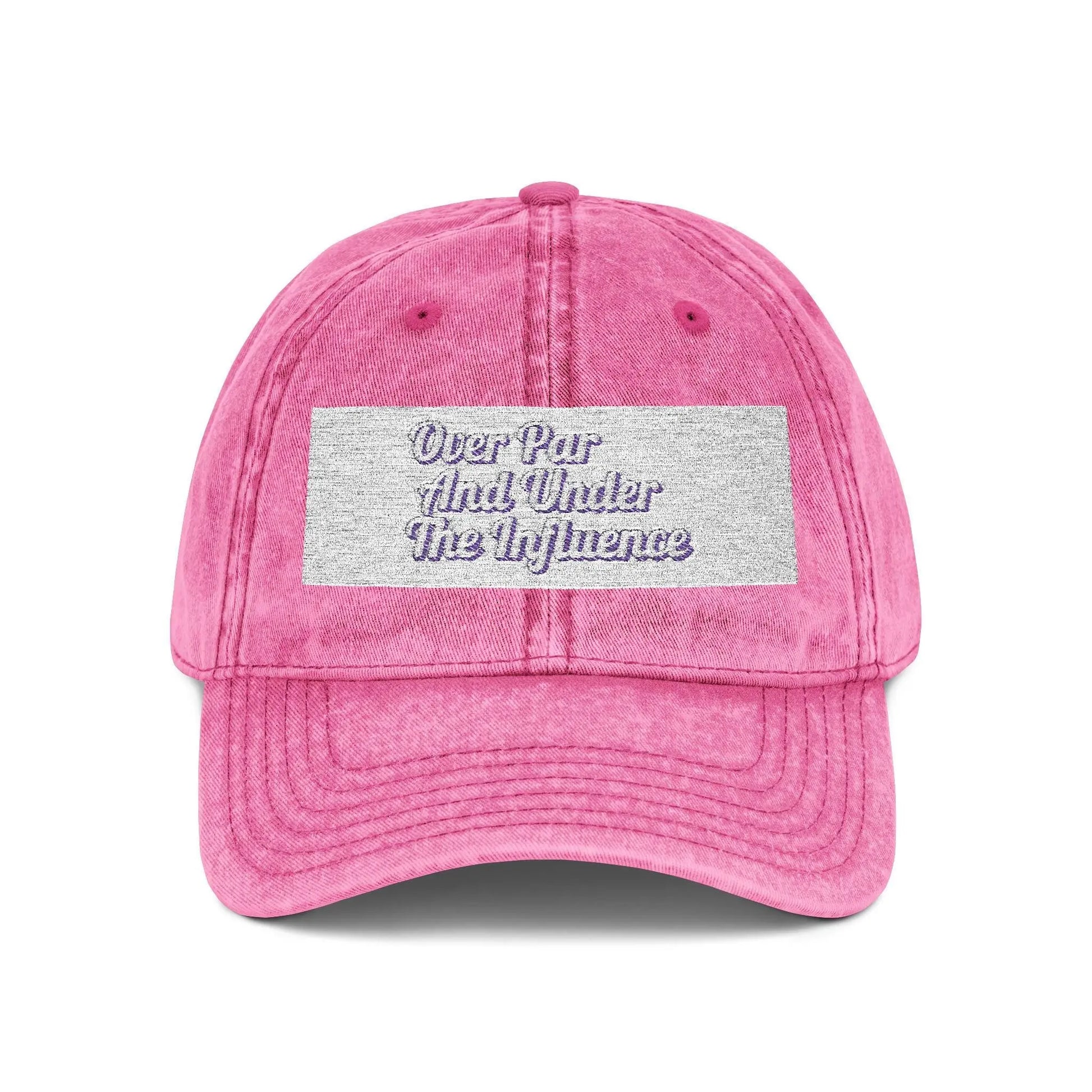 Vintage Over Par & Under the Influence Embroidered Golf Cap  Unisex Mens Stylish Casual Hat, Golf Gift for Men, Golf Hat Embroidery - Toddcraft