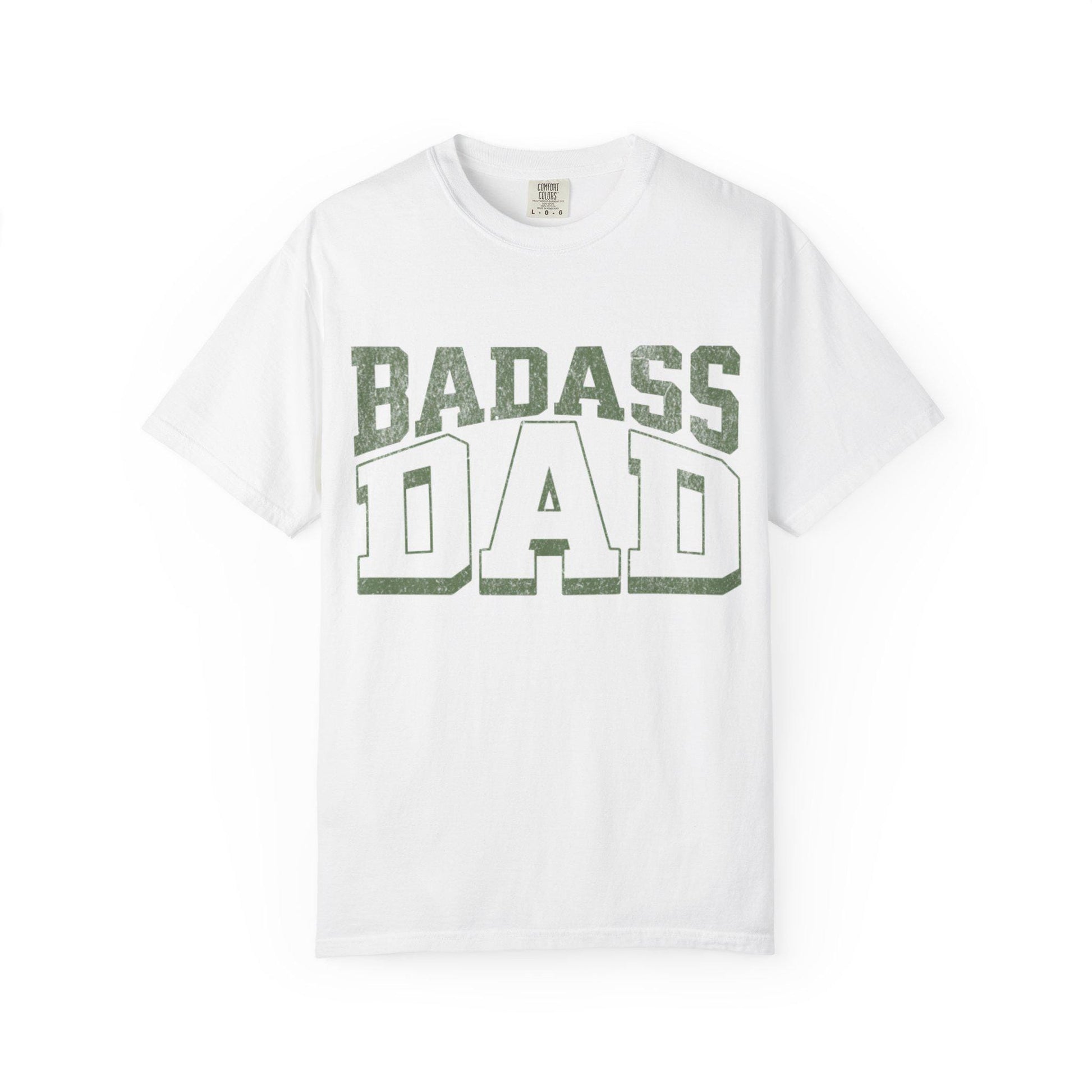 Bad Ass Dads T-Shirt, Funny Fathers Day Gift for Him, Dad Birthday Present, Unisex Garment-Dyed Tee - Toddcraft