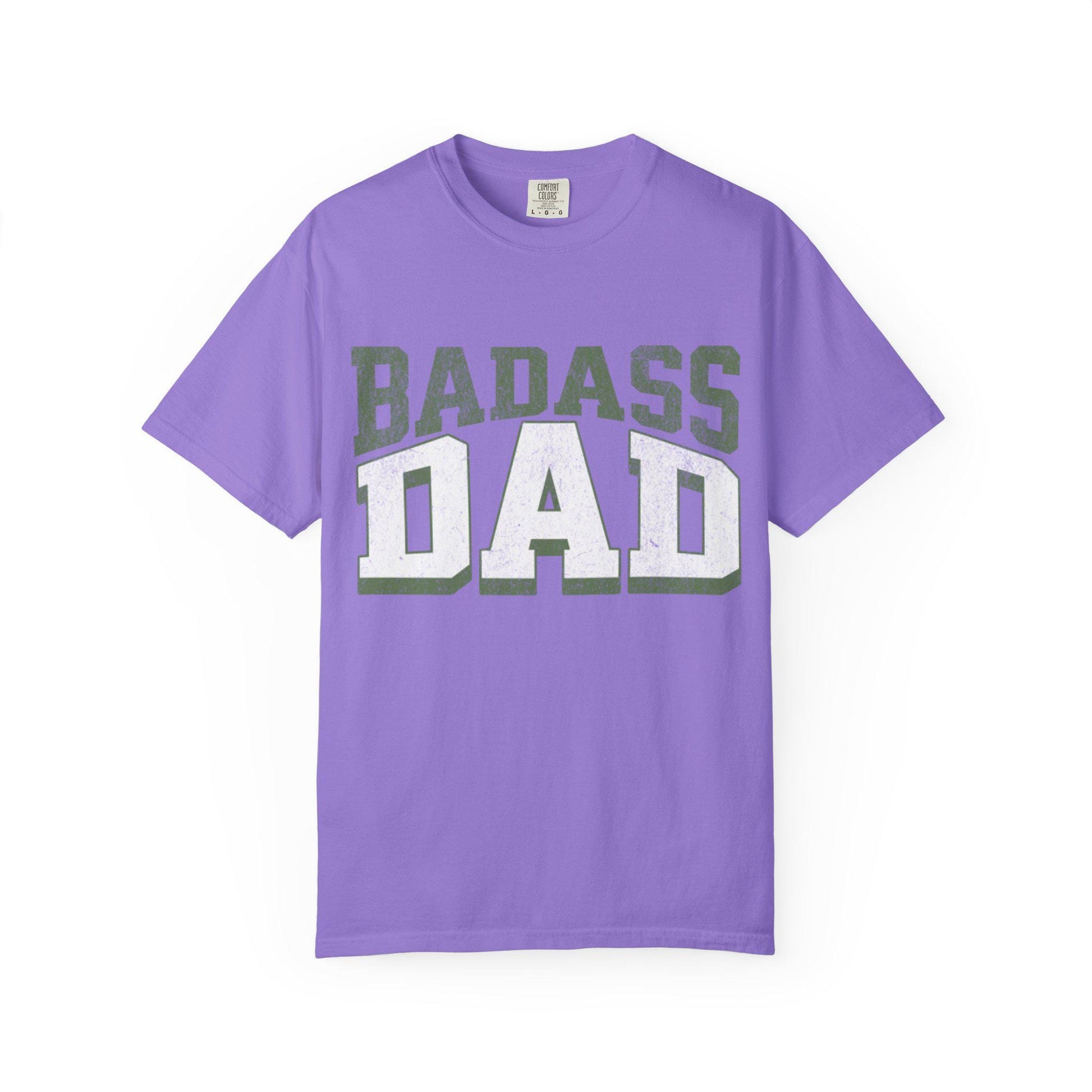 Bad Ass Dads T-Shirt, Funny Fathers Day Gift for Him, Dad Birthday Present, Unisex Garment-Dyed Tee - Toddcraft