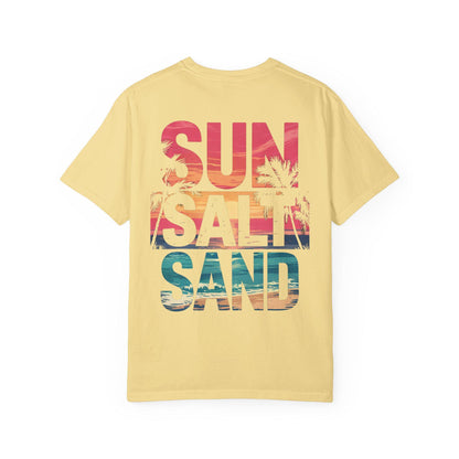 Sun Salt Unisex Garment-Dyed T-Shirt Beach Lover Gift Graphic Tee for Beach Bums & Tourists Summer Shirt - Toddcraft