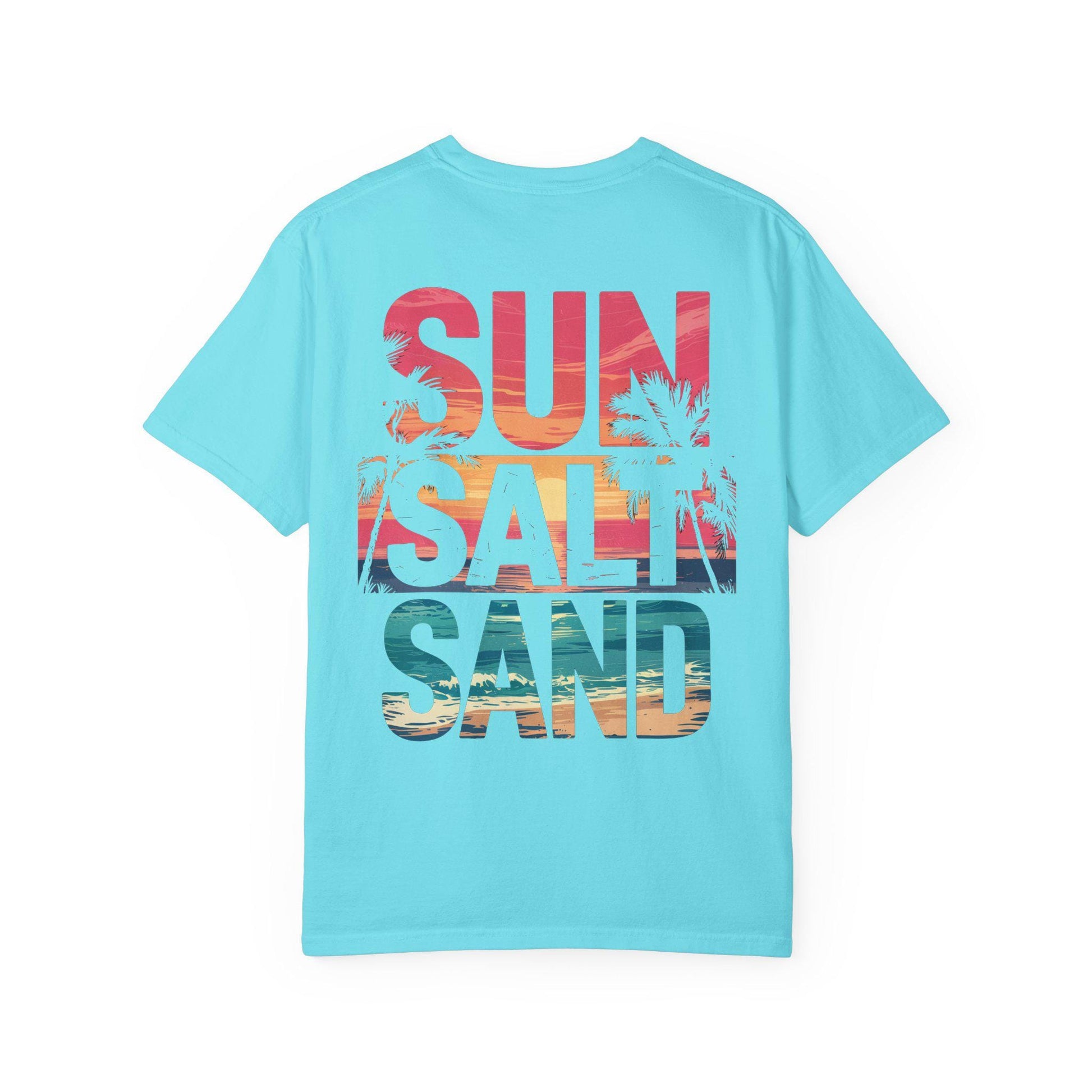 Sun Salt Unisex Garment-Dyed T-Shirt Beach Lover Gift Graphic Tee for Beach Bums & Tourists Summer Shirt - Toddcraft