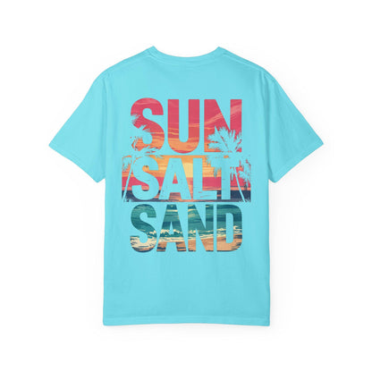 Sun Salt Unisex Garment-Dyed T-Shirt Beach Lover Gift Graphic Tee for Beach Bums & Tourists Summer Shirt - Toddcraft