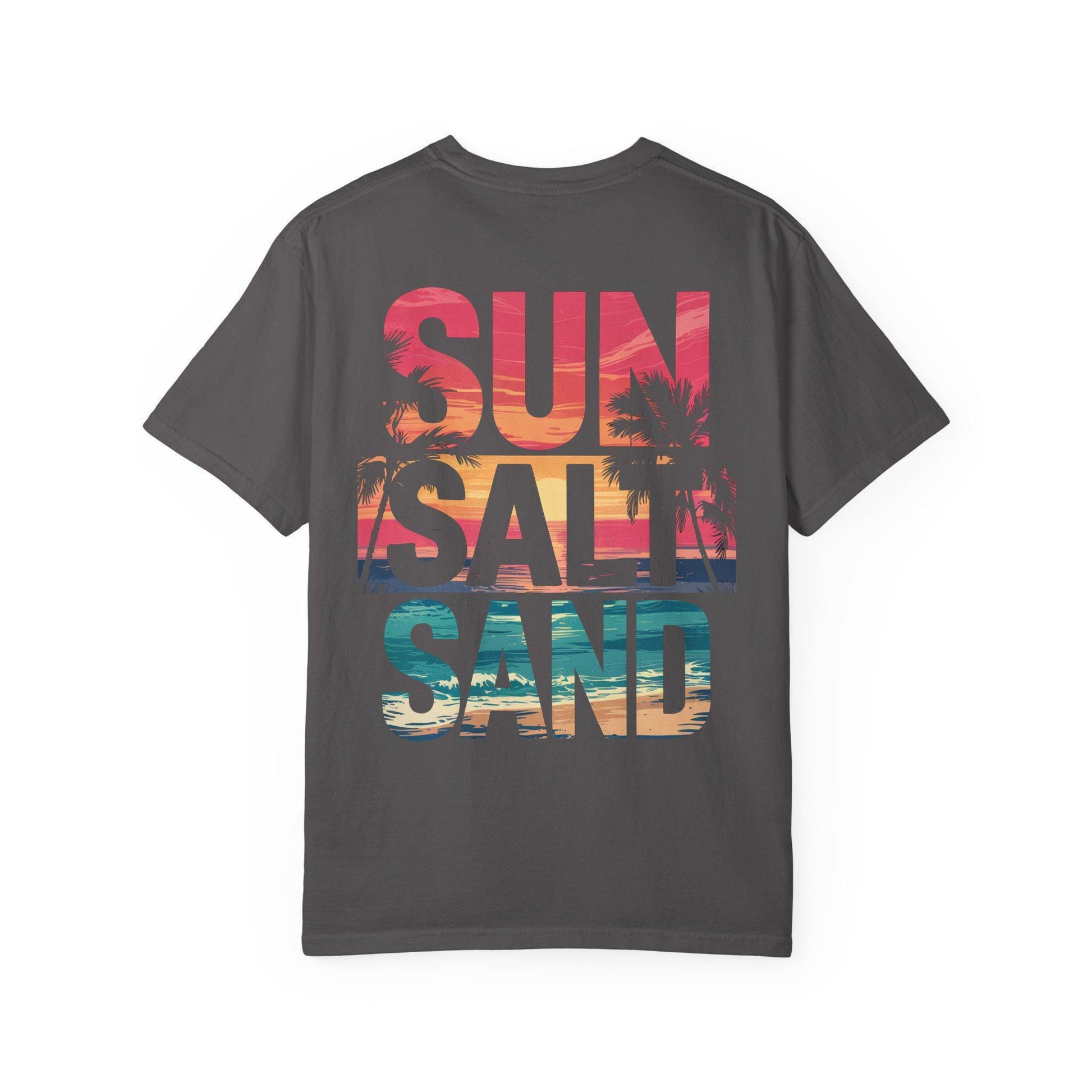 Sun Salt Unisex Garment-Dyed T-Shirt Beach Lover Gift Graphic Tee for Beach Bums & Tourists Summer Shirt - Toddcraft