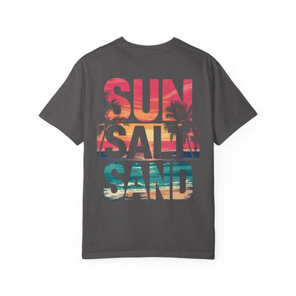 Sun Salt Unisex Garment-Dyed T-Shirt Beach Lover Gift Graphic Tee for Beach Bums & Tourists Summer Shirt - Toddcraft