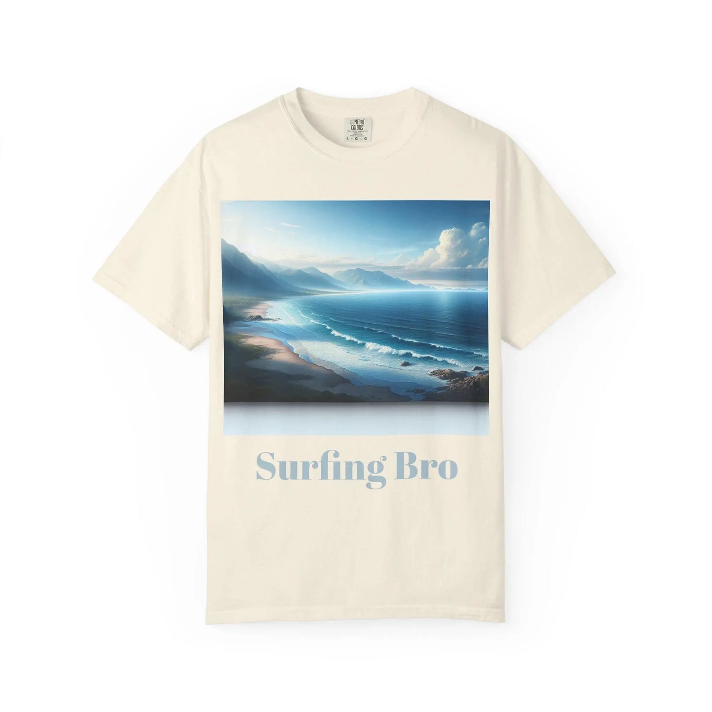 Surfing Bro T-Shirt Unisex Garment-Dyed Ocean Scenery Shirt Beach Bum Gift Casual Surf Tee - Toddcraft