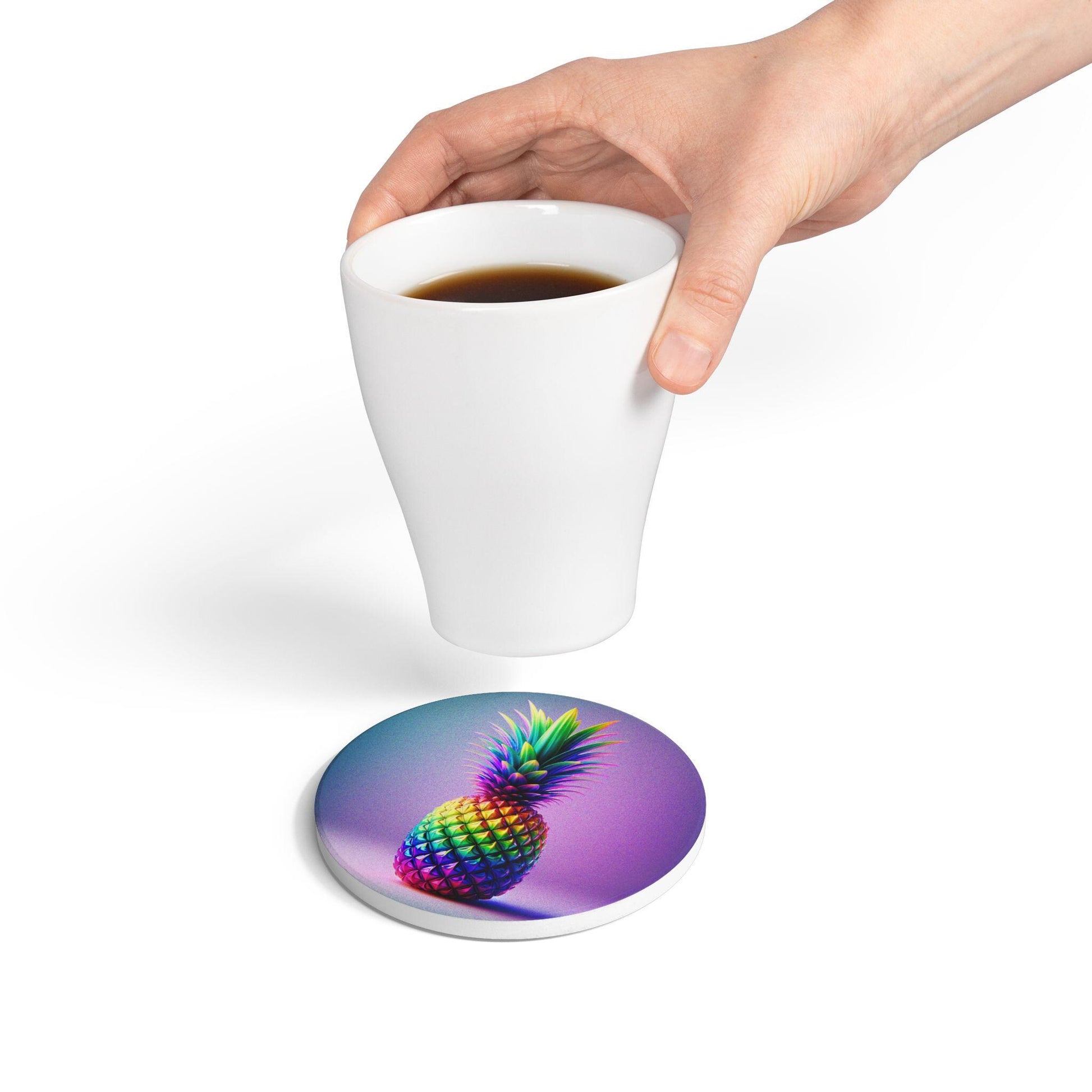 Vibrant Pineapple Ceramic Coasters: Tropical Home Decor for Kitchen, Dining & Party Accessories - Toddcraft