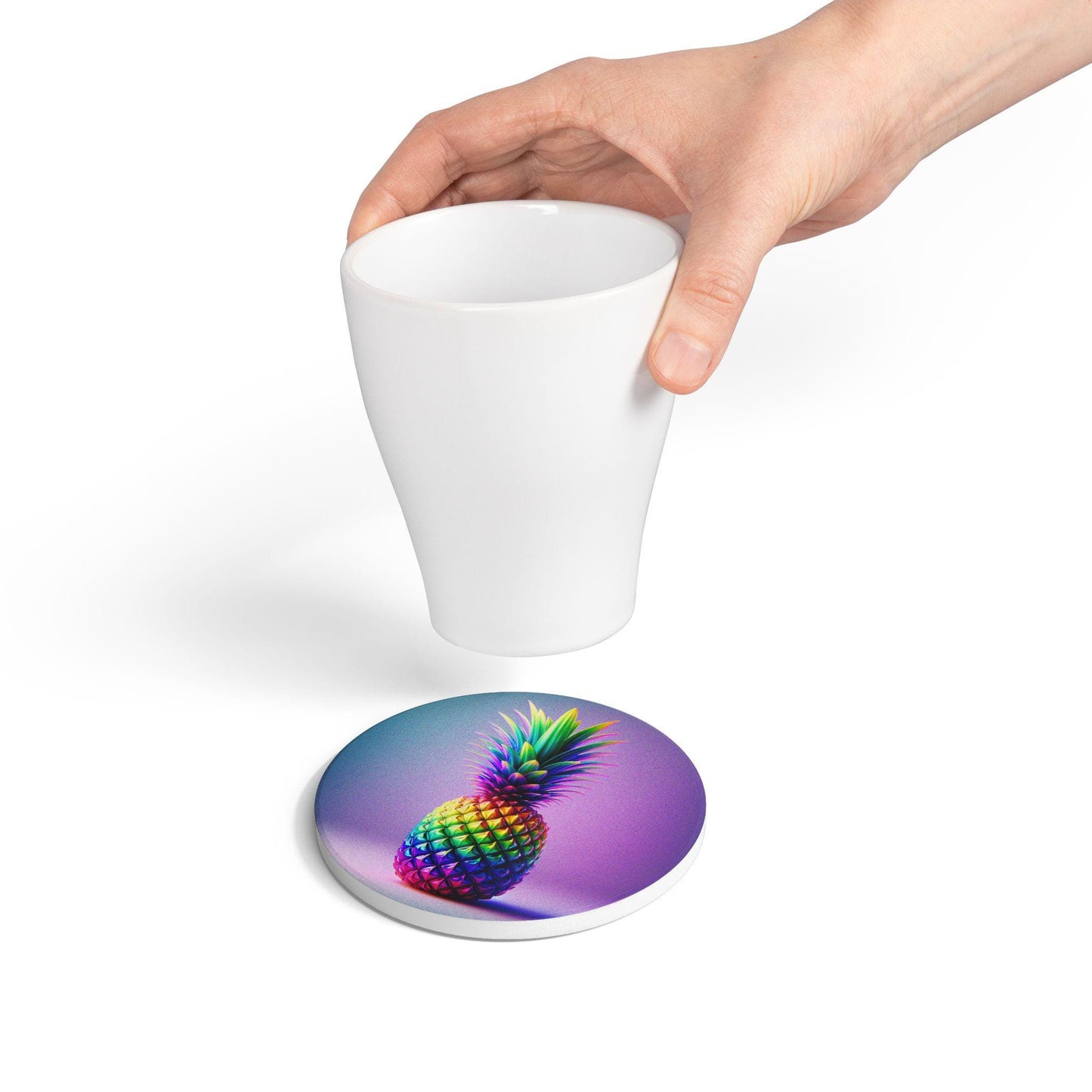 Vibrant Pineapple Ceramic Coasters: Tropical Home Decor for Kitchen, Dining & Party Accessories - Toddcraft