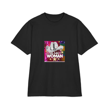 I Feel Like a Woman T-Shirt Unisex Drop Shoulder Shania Twain Inspired Garment-Dyed Tee Vintage Style - Toddcraft