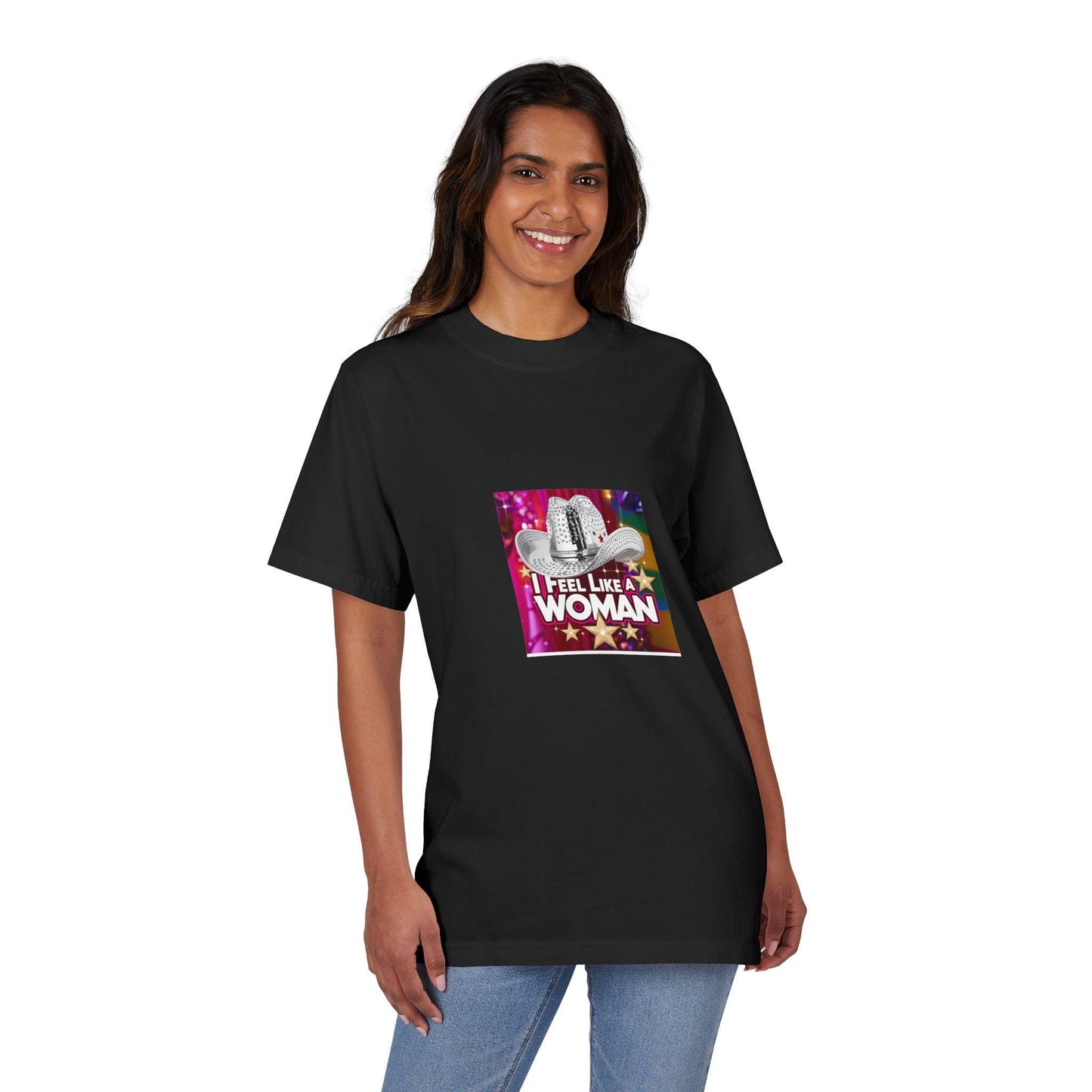 I Feel Like a Woman T-Shirt Unisex Drop Shoulder Shania Twain Inspired Garment-Dyed Tee Vintage Style - Toddcraft