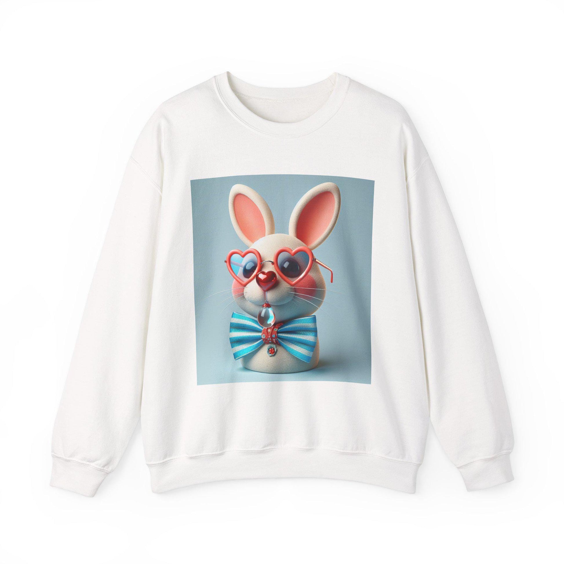 Cozy Bunny Mood Pullover Sweatshirt for Animal Lovers  Trendy Graphic Sweatshirt, Casual Cute Bunny Hoodie for Spring & Fall - Toddcraft