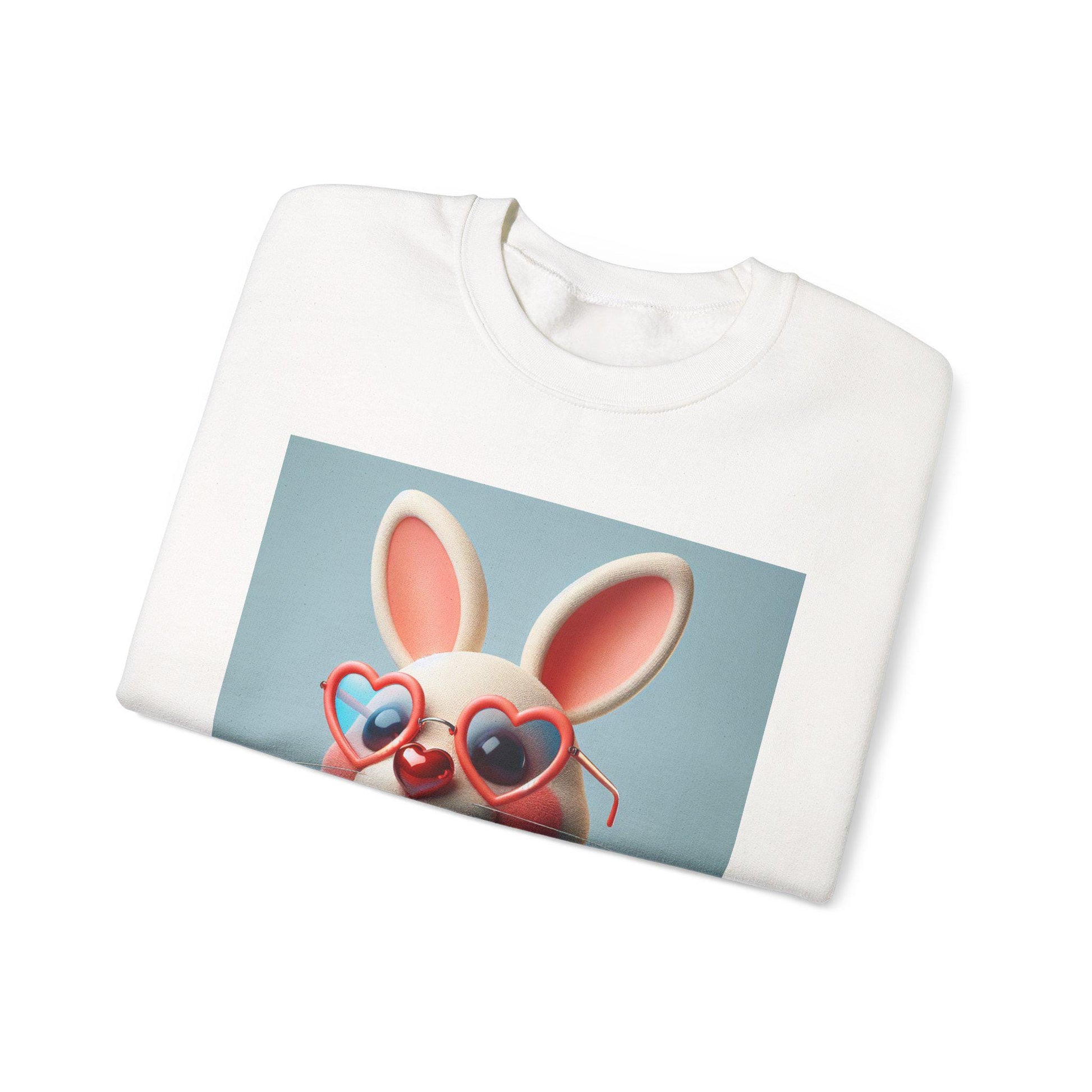 Cozy Bunny Mood Pullover Sweatshirt for Animal Lovers  Trendy Graphic Sweatshirt, Casual Cute Bunny Hoodie for Spring & Fall - Toddcraft