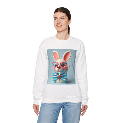 Cozy Bunny Mood Pullover Sweatshirt for Animal Lovers  Trendy Graphic Sweatshirt, Casual Cute Bunny Hoodie for Spring & Fall - Toddcraft