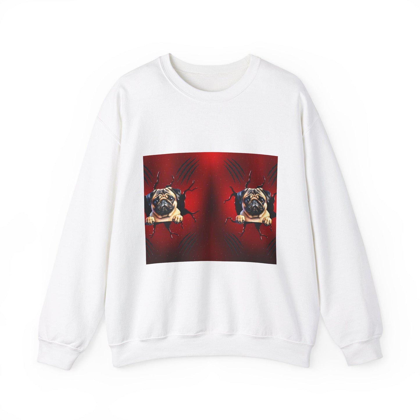 Cozy Pug Dog Crewneck Sweatshirt for Dog Lovers - Unisex Heavy Blend Christmas Gift - Toddcraft