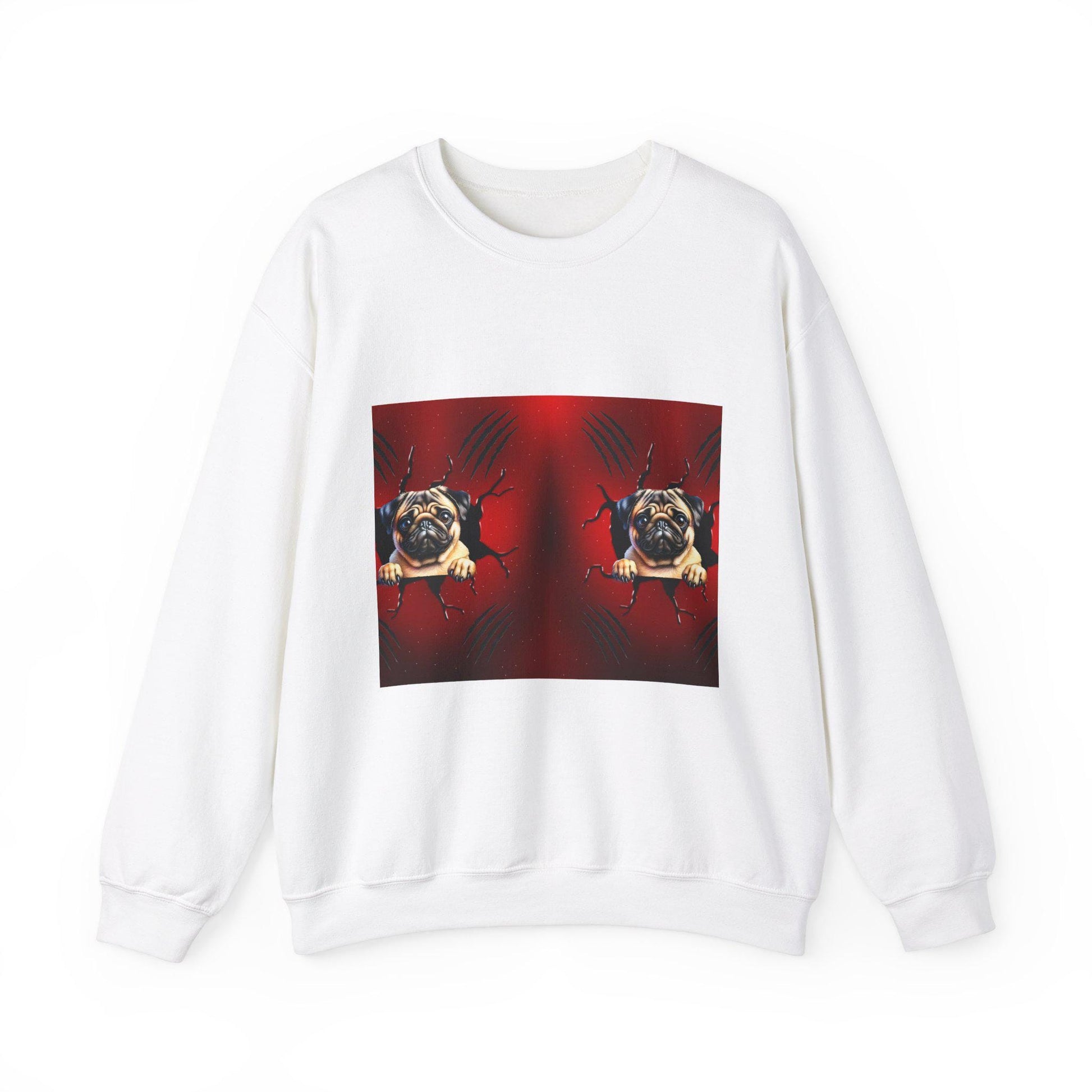 Cozy Pug Dog Crewneck Sweatshirt for Dog Lovers - Unisex Heavy Blend Christmas Gift - Toddcraft