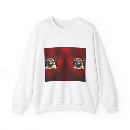 Cozy Pug Dog Crewneck Sweatshirt for Dog Lovers - Unisex Heavy Blend Christmas Gift - Toddcraft