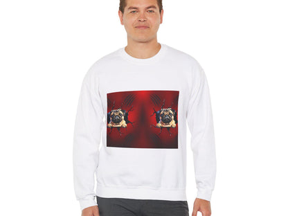 Cozy Pug Dog Crewneck Sweatshirt for Dog Lovers - Unisex Heavy Blend Christmas Gift - Toddcraft