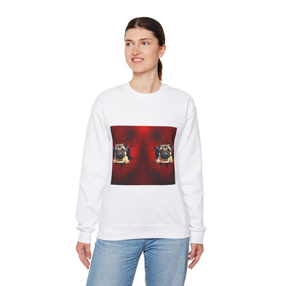 Cozy Pug Dog Crewneck Sweatshirt for Dog Lovers - Unisex Heavy Blend Christmas Gift - Toddcraft