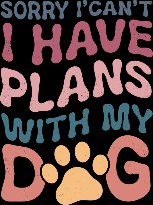 Frenchie Owner's Excuse T-Shirt: Sorry I Can't, I Have Plans with My Dog - Funny Gift for Dog Lovers - Toddcraft