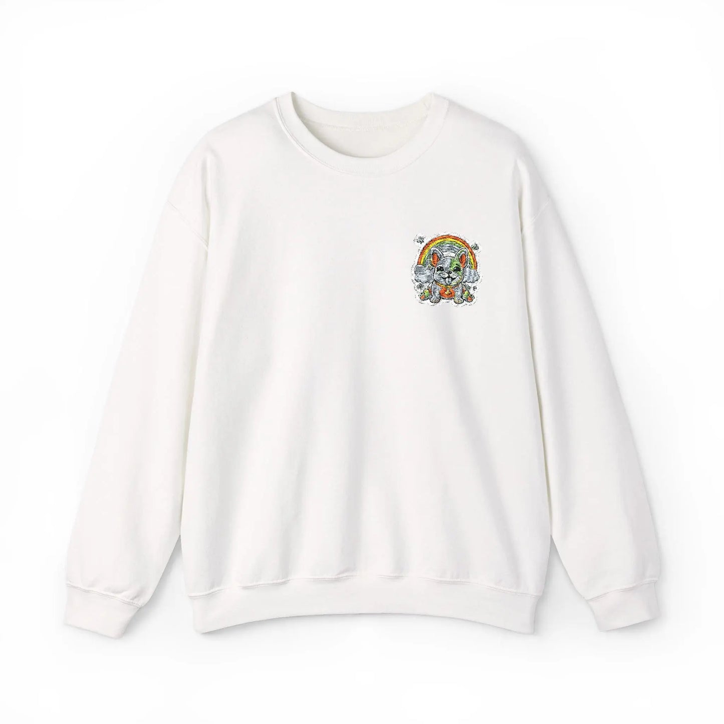 cute colorful puppy rainbow of colors Unisex Heavy Blend Crewneck Sweatshirt - Toddcraft