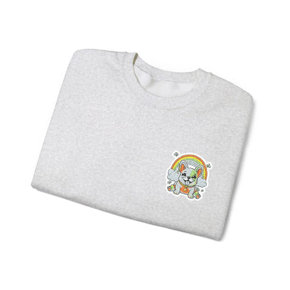 cute colorful puppy rainbow of colors Unisex Heavy Blend Crewneck Sweatshirt - Toddcraft