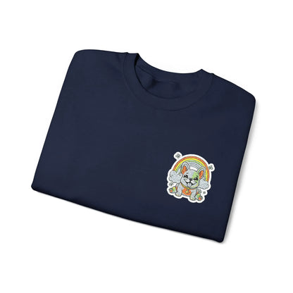 cute colorful puppy rainbow of colors Unisex Heavy Blend Crewneck Sweatshirt - Toddcraft