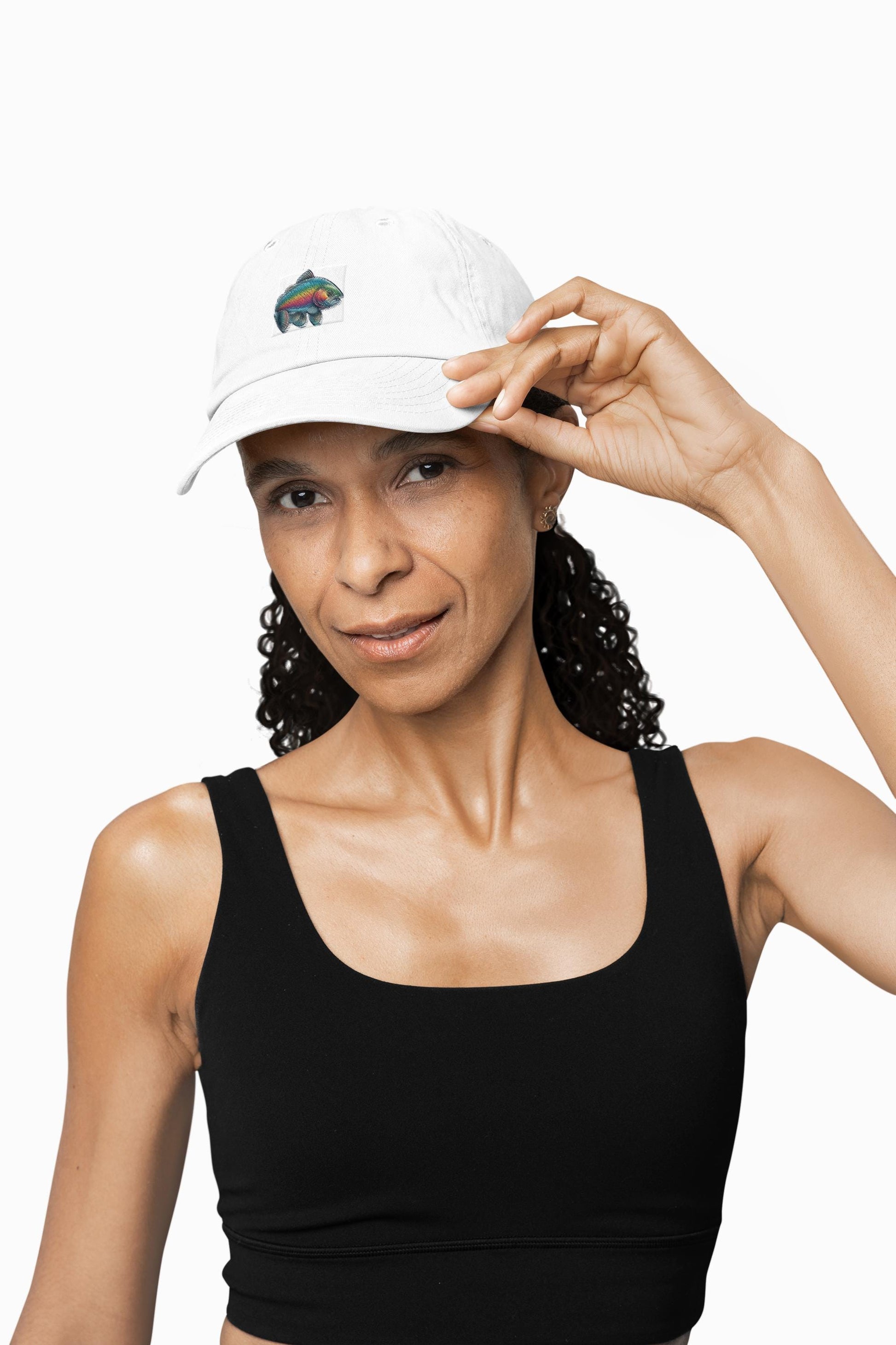 Embroidered Fishing Cap with Rainbow Trout Design, Stylish Fish Hat, Fisherman Gift & Summer Outdoor Gear - Toddcraft