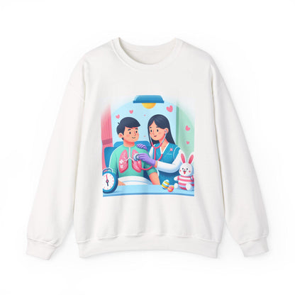 Romantic Couple Art Crewneck Sweatshirt - Cozy Valentine's Day & Anniversary Gift for Couples - Toddcraft