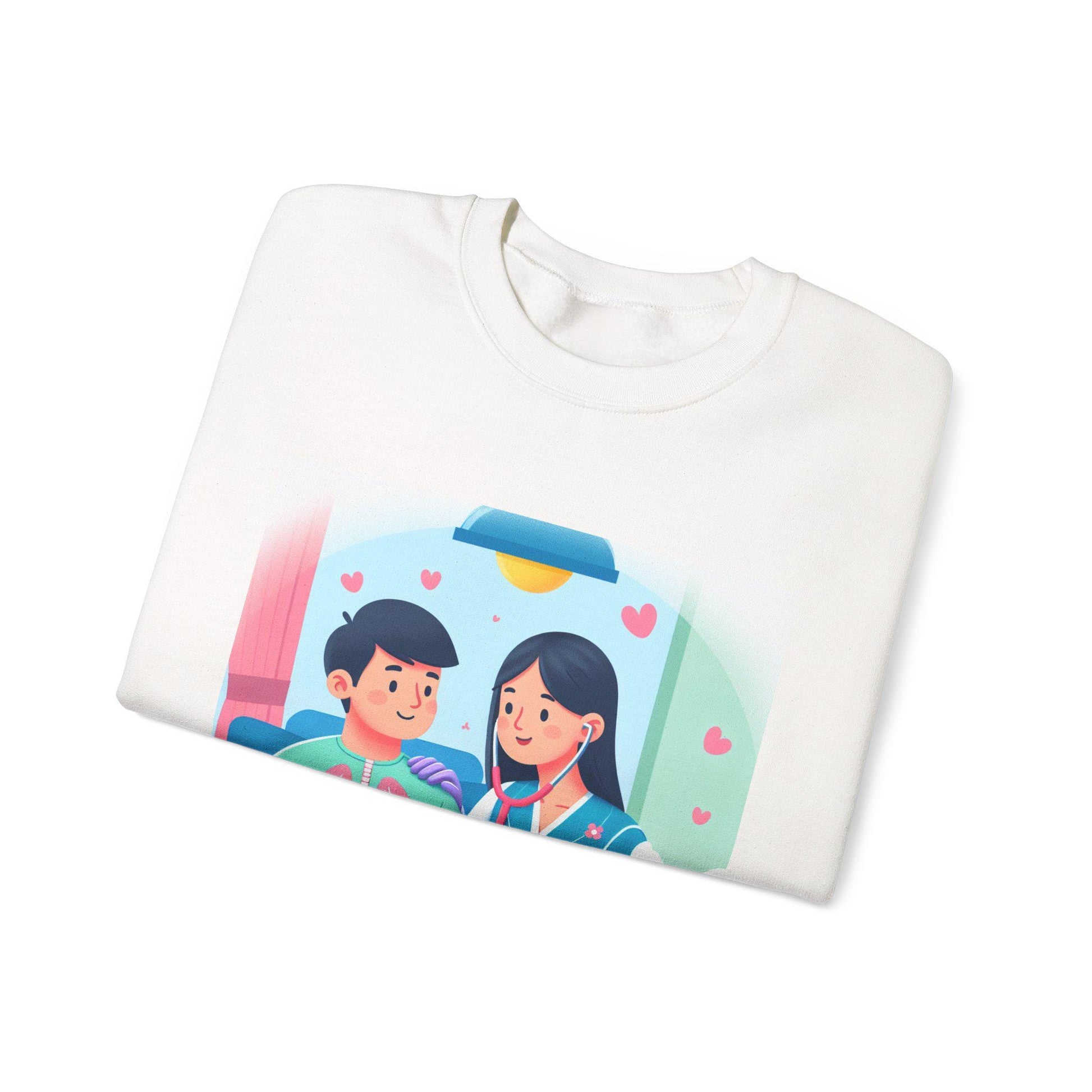 Romantic Couple Art Crewneck Sweatshirt - Cozy Valentine's Day & Anniversary Gift for Couples - Toddcraft