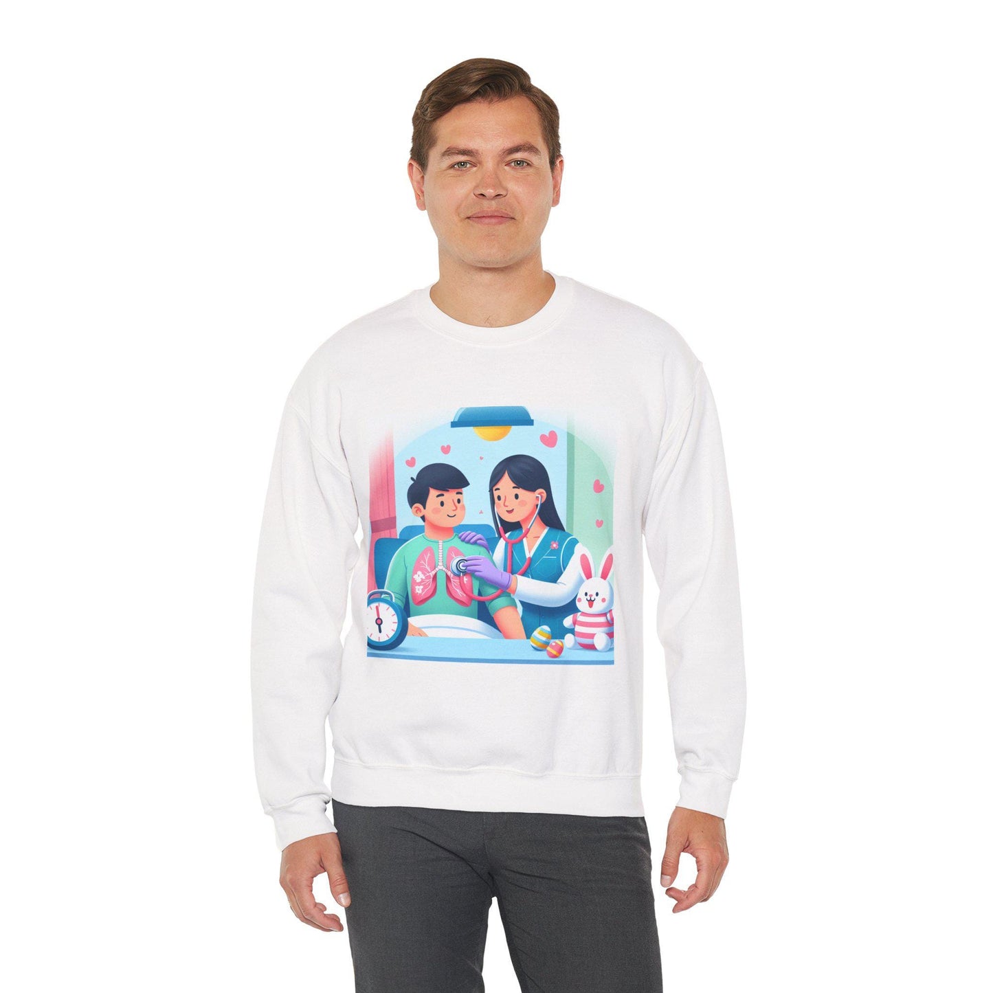 Romantic Couple Art Crewneck Sweatshirt - Cozy Valentine's Day & Anniversary Gift for Couples - Toddcraft