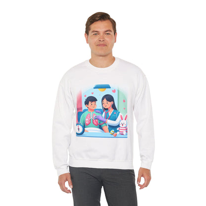 Romantic Couple Art Crewneck Sweatshirt - Cozy Valentine's Day & Anniversary Gift for Couples - Toddcraft